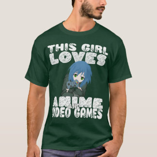 Camiseta Uma garota que ama Videos games engraçados