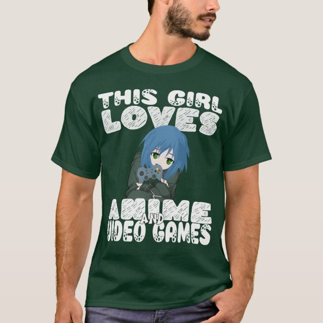 Camiseta Uma garota que ama Videos games engraçados (Frente)