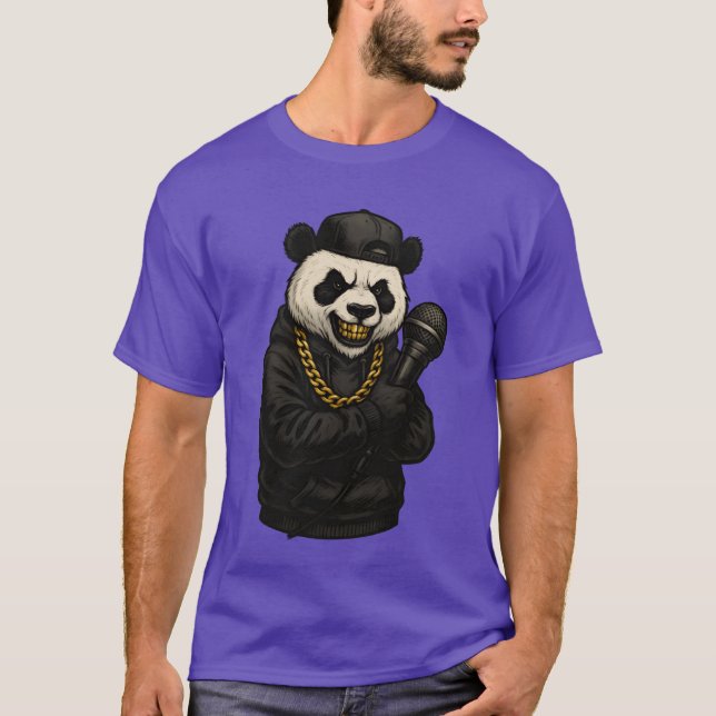 Camiseta Uma garota rapper panda (Frente)