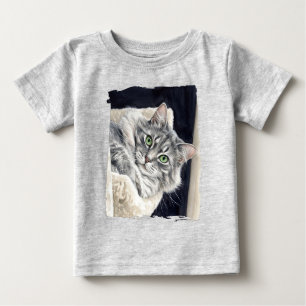 Camiseta Uma gata chamada Rose com Olhos Verdes Marcantes