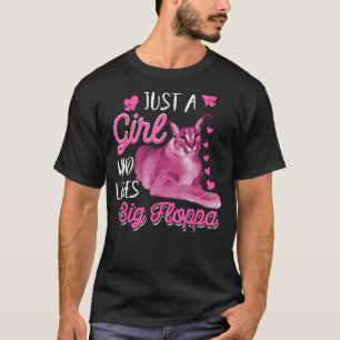 Camiseta Uma Grande Garota Caracal Que Ama Grande Flo