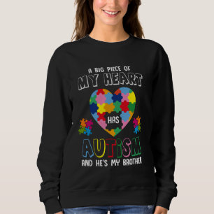 Camiseta Uma Grande Parte do Meu Coração Tem Autismo E Ele