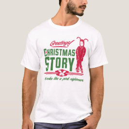 Camiseta Uma história de Natal | Ele Parece Um Pesadelo Ros