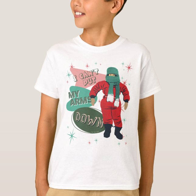 Camiseta Uma história de Natal - Não posso abaixar meus bra (Frente)