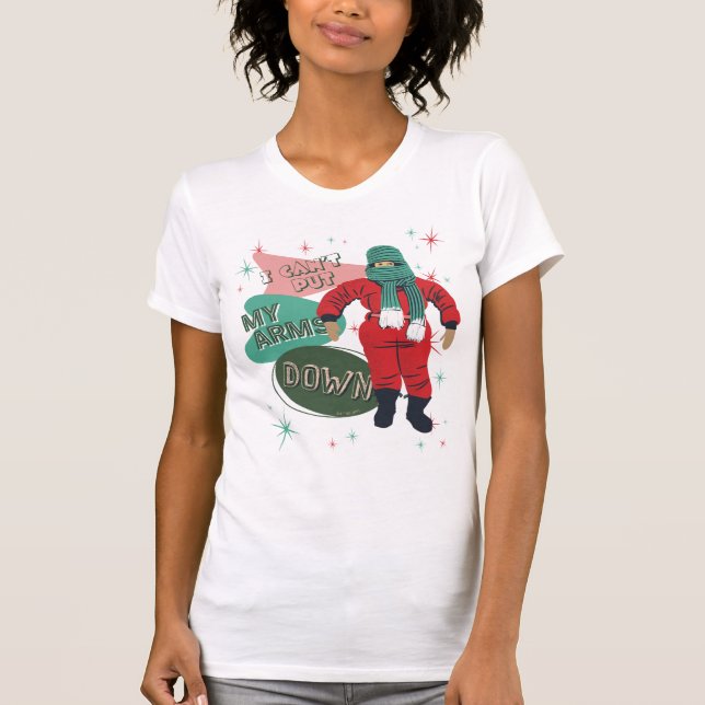 Camiseta Uma história de Natal - Não posso abaixar meus bra (Frente)