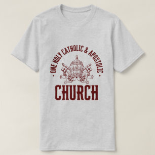 CAMISETA UMA IGREJA SANTA, CATÓLICA E APOSTÓLICA