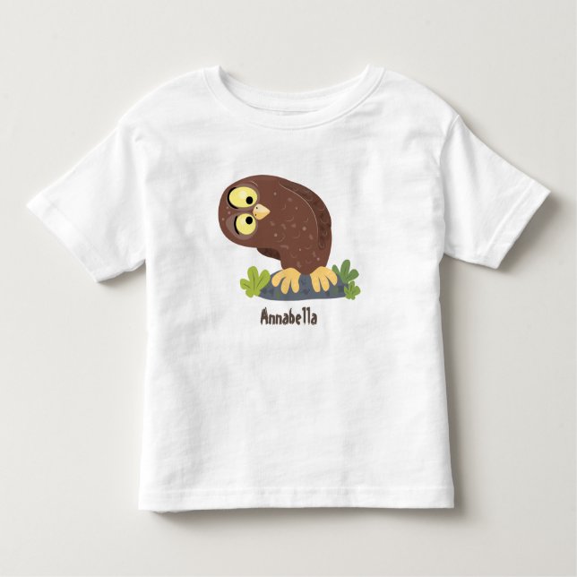 Camiseta Uma ilustração curiosa e engraçada de desenho anim (Frente)