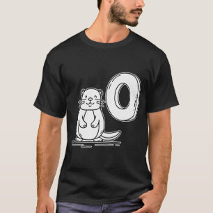 Camiseta Uma ilustração da letra O representando a Lontra a