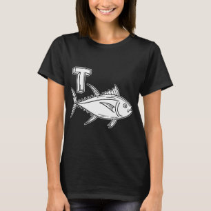 Camiseta Uma ilustração da letra T representa o Atum