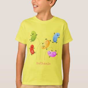 Camiseta Uma ilustração de cartoon de boas-vindas felizes