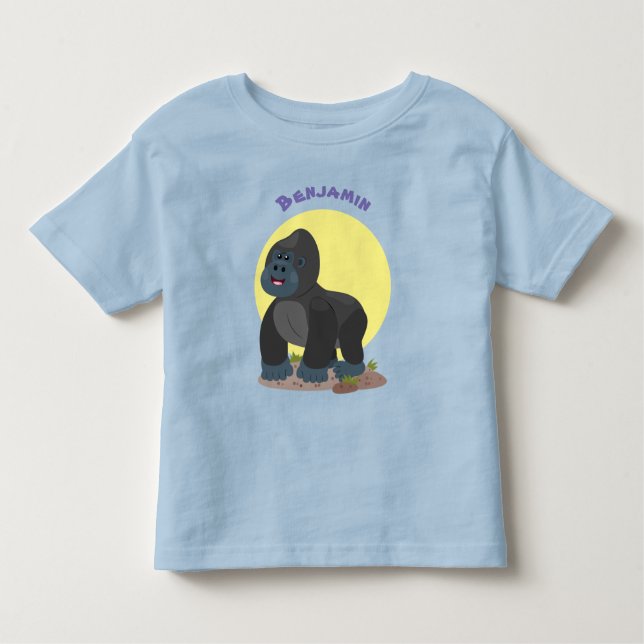 Camiseta Uma ilustração de desenho animado de gorila, um gr (Frente)