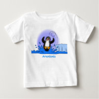 Uma ilustração de desenho animado de pinguins de s