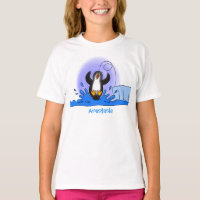 Uma ilustração de desenho animado de pinguins de s