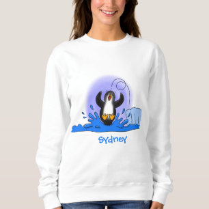Camiseta Uma ilustração de desenho animado de pinguins de s