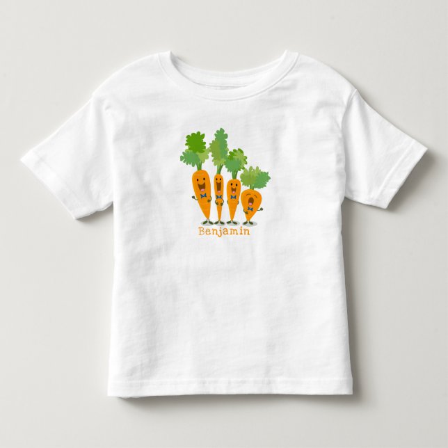 Camiseta Uma ilustração de desenho animado do quarteto de c (Frente)