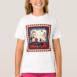 Camiseta Uma ilustração de recorte de papel