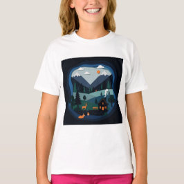 Camiseta Uma ilustração de recorte de papel