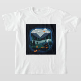 Camiseta Uma ilustração de recorte de papel