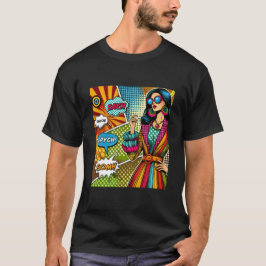 Camiseta Uma ilustração de tendência no estilo de pop