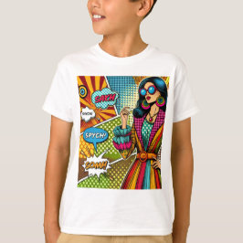 Camiseta Uma ilustração de tendência no estilo de pop