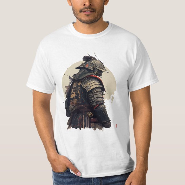 Camiseta Uma ilustração detalhada de samurai (Frente)
