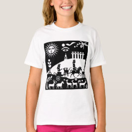 Camiseta Uma ilustração em estilo antigo