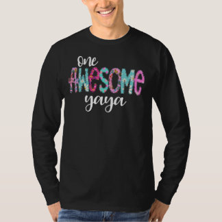 Camiseta Uma Impressão Incrível Yaya Flower Dia de as mães