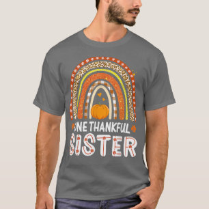 Camiseta Uma Irmã Agradável Rainbow Leopard Fall Autumn Th