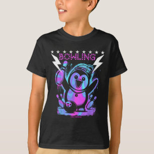 Camiseta Uma Legal Boliche De Pinguim Com Um Relâmpago