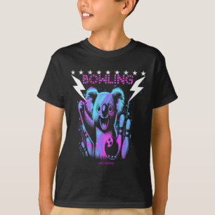 Camiseta Uma Legal Boliche De Urso Koala Com Golpe De Luz