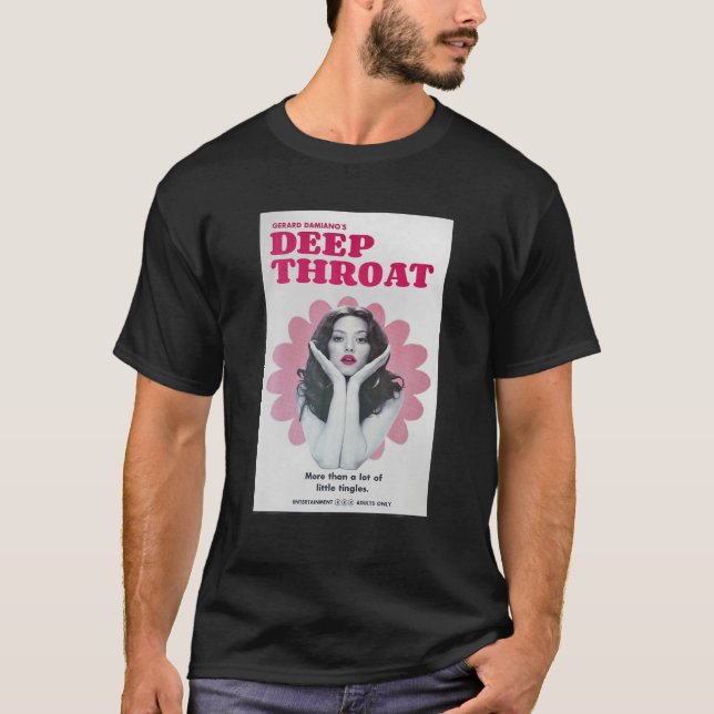 Camiseta Uma Linda Menina Profunda E Rosa, Que Diz Garganta (Frente)