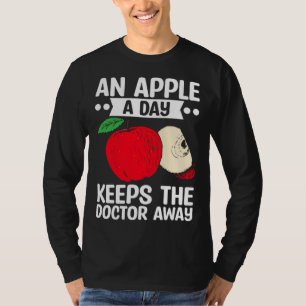 Camiseta Uma Maçã Por Dia Afasta O Médico Frutas Picker