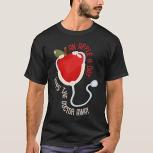 Camiseta Uma Maçã Por Dia Mantém O Médico Longe Saudável Ve