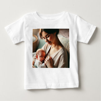 Camiseta Uma Mãe Abraçando seu Bebê