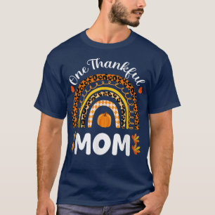 Camiseta Uma Mãe Agradável Ação de Graças Rainbow Fall Leop