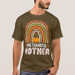 Camiseta Uma Mãe Agradável Rainbow Leopard Fall Autumn Th