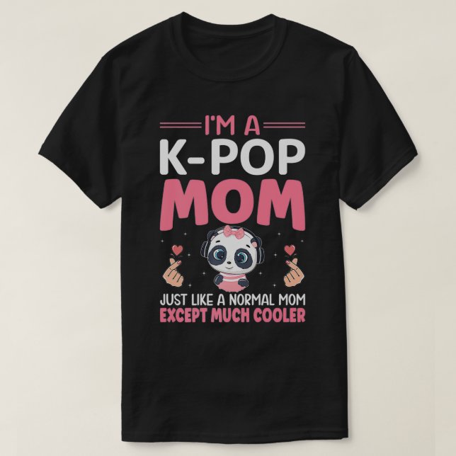 Camiseta Uma mãe do KPop Menina de anime Kawaii Dragão Boba (Frente do Design)