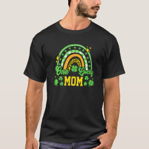 Camiseta Uma Mãe Sortuda Imprime Arco-Íris