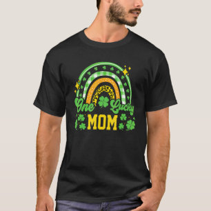 Camiseta Uma Mãe Sortuda Imprime Arco-Íris