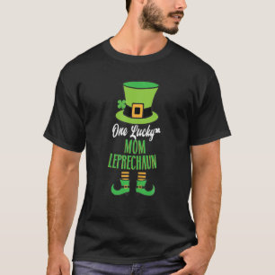 Camiseta Uma Mãe Sortuda Leprechaun Lucky Pajama Funny Rua