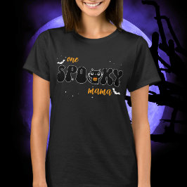 Camiseta Uma Mama Louca Qualquer Pessoa com Gato de Hallowe