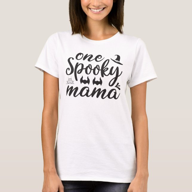 Camiseta Uma Mama Spooky Halloween (Frente)