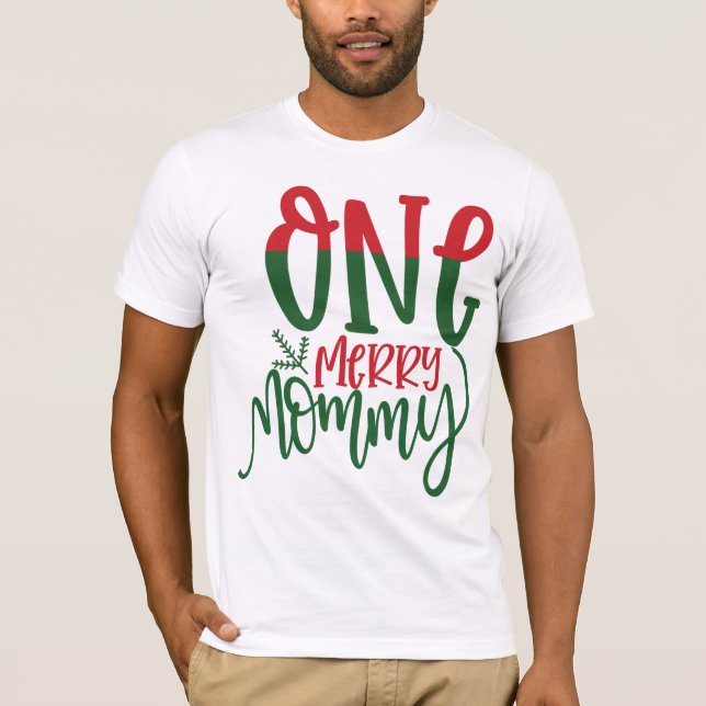 Camiseta Uma Mamãe de Feliz doce de Natal (Frente)
