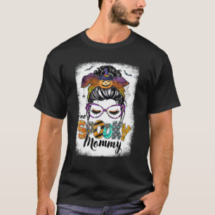 Camiseta Uma Mamãe Spooky Halloween Uma Mulher De Cabelo Me