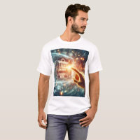 uma mão está empurrando um saco de compras com uma