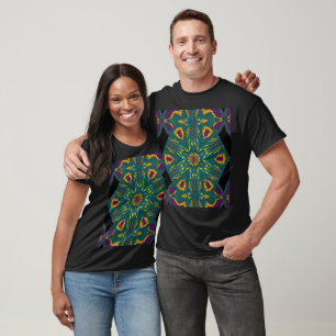 Camiseta Uma margarida no Gráfico Floral Boêmia do Jardim