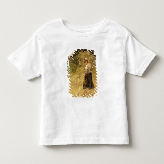 Camiseta Uma Menina Colhendo Hay, século XIX (Frente)