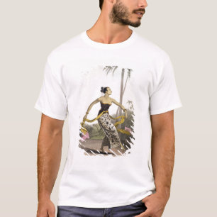 Camiseta Uma menina de Ronggeng ou de dança, chapeia 21 do