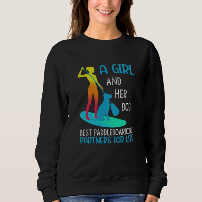 Camiseta Uma Menina E Seu Cachorro, O Melhor Paddboard (Frente)