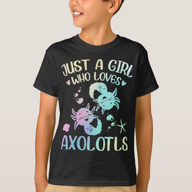 Camiseta Uma Menina Que Ama Axolotls (Frente)